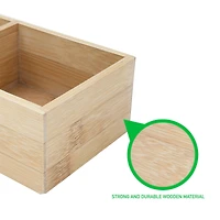 Mind Reader 3-Section Bamboo Countertop Organizer