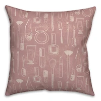 Makeup Icons Throw Pillow