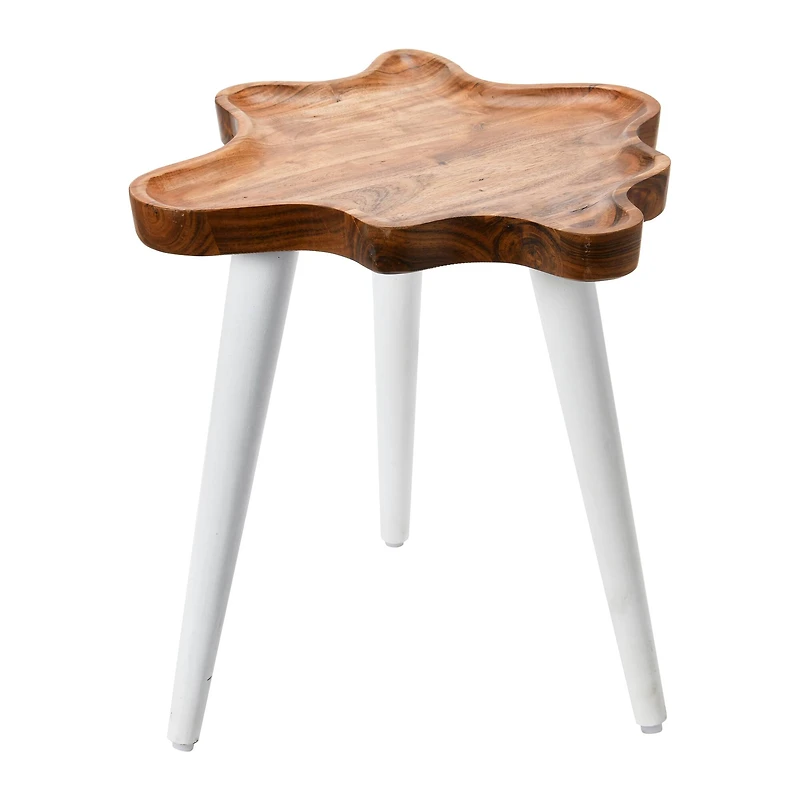 Hello Honey® Wood Wavy Edge End Table