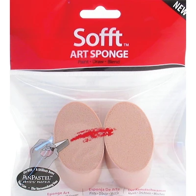 Colorfin Sofft™ Round Angle Slice Art Sponges, 2ct.