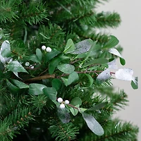24" Green and White Snow Mistletoe Artificial Christmas Spray