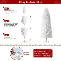 7.5ft. Unlit Pencil Tinsel Artificial Christmas Tree