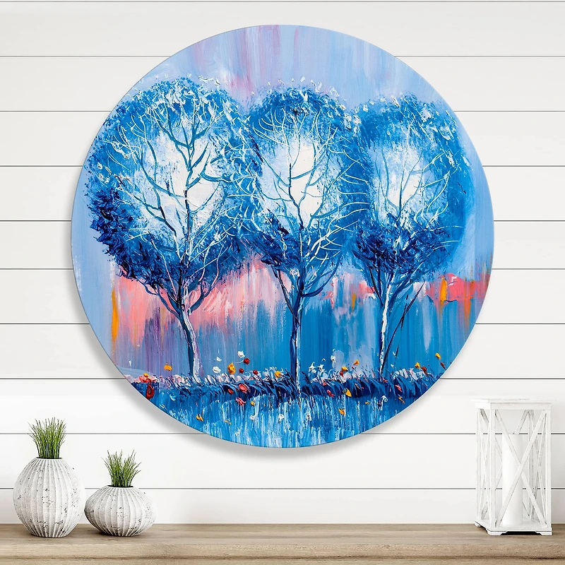Designart - Colourful Trees Impressionist Landscape III