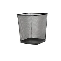 Mind Reader 4 Piece Black Desk Organizer Set with Metal Mesh Trash Can