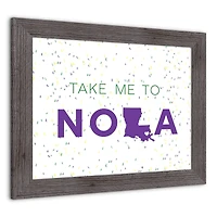 Take Me Nola Confetti Western Gray Framed Print