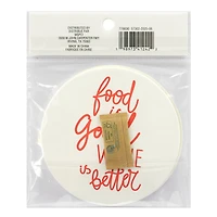 4" Wine Paper Coaster Set by Fab Finds