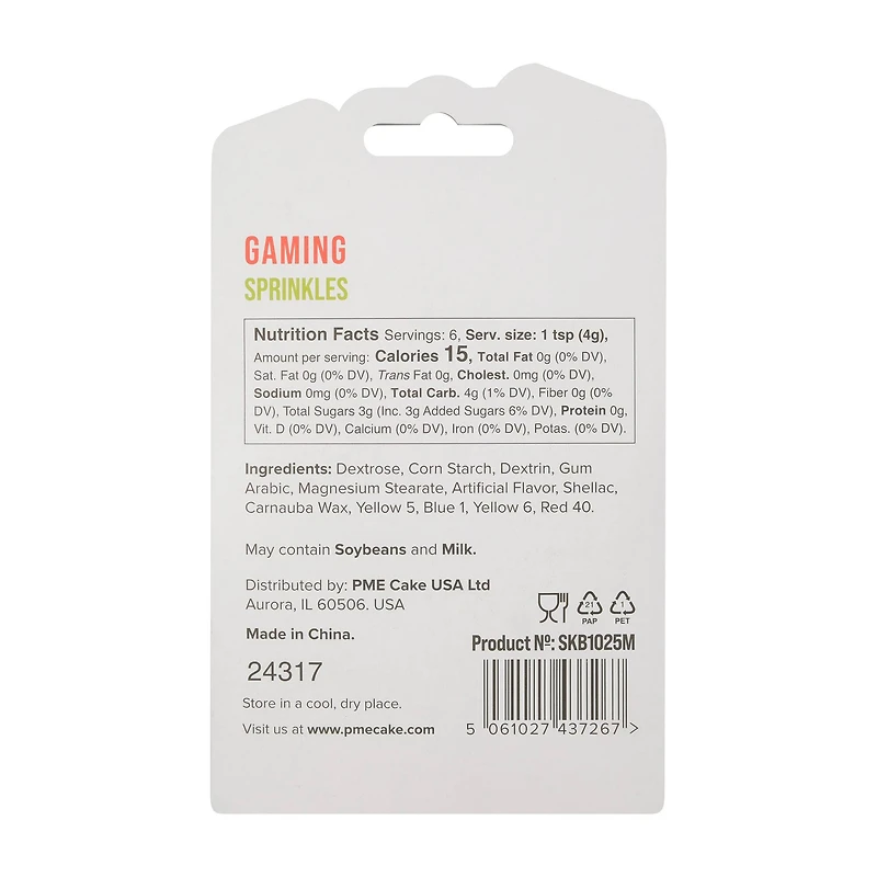 PME Cake Sweet Street® Neon Gaming Sprinkles