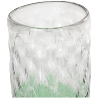 24" Green Ombre Handmade Glass Vase