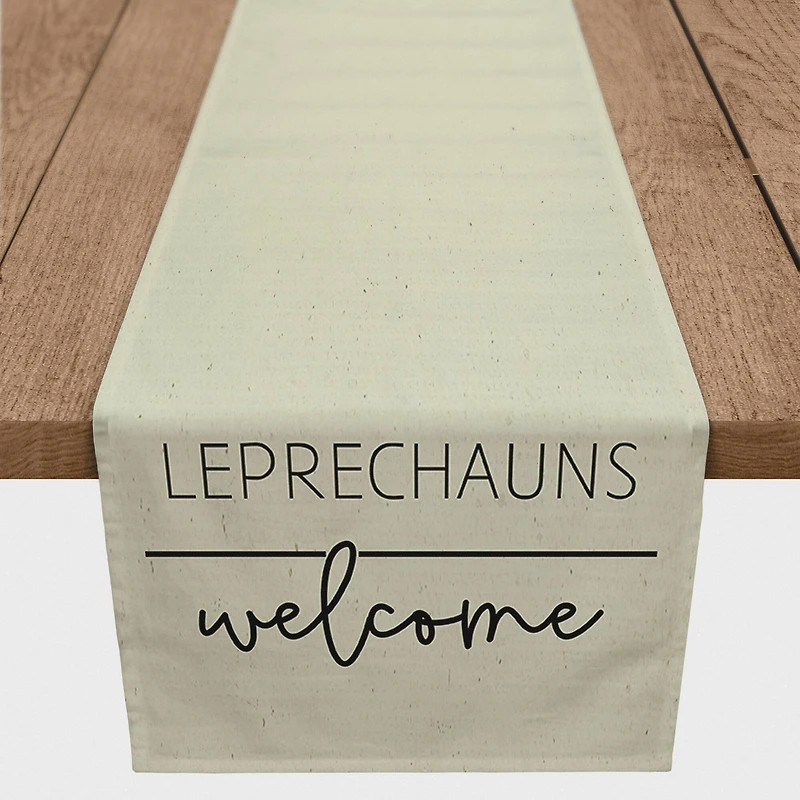 Leprechauns Welcome Cotton Twill Runner