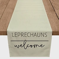 Leprechauns Welcome Cotton Twill Runner