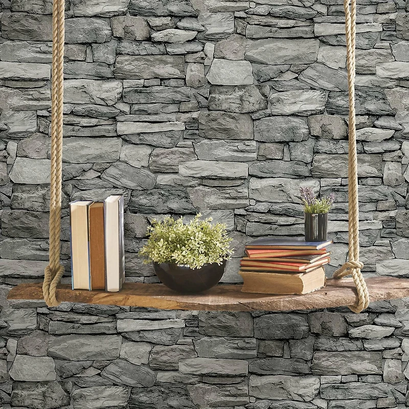 RoomMates Stone Peel & Stick Wallpaper
