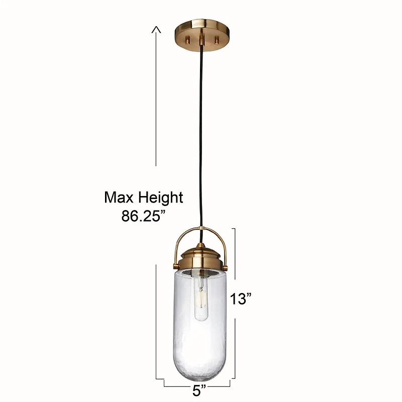 Hello Honey® Robert Stevenson Lighting Shiloh Metal & Glass Ceiling Light