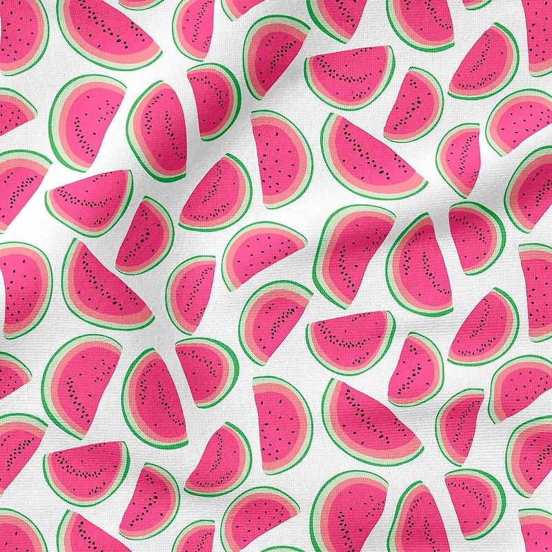 Fabric Editions White Watermelon Cotton Fabric