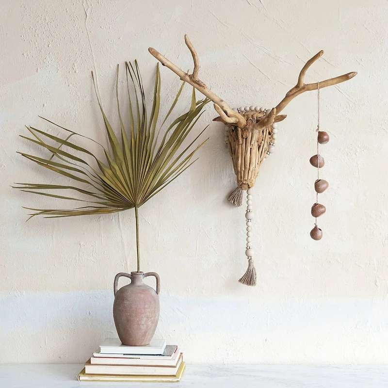 Hello Honey® 11.75" Natural Teakwood Root Deer Head Wall Art