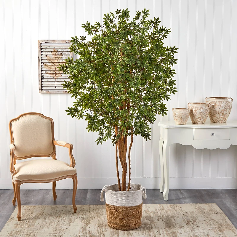 6ft. Japanese Maple Artificial Tree in Handmade Natural Jute and Cotton Planter