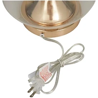 CosmoLiving by Cosmopolitan Gold Glass Transparent Base Table Lamp with Drum Shade 15" x 15" x 24"