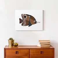 Neutral Fish With Pointy Nose 16" x 12" Canvas Wall Art