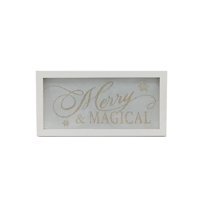 15.75" White & Gold Merry & Magical Wall Décor by Ashland®