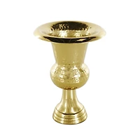 11" Gold Textured Metal Vase