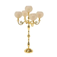 Gold Aluminum Glam Candle Holder, 40" x 24" x 24"