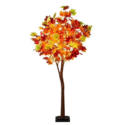 5ft. Pre-Lit Shades of Autumn Maple Artificial Fall Tree with 270 Warm White LED Lights