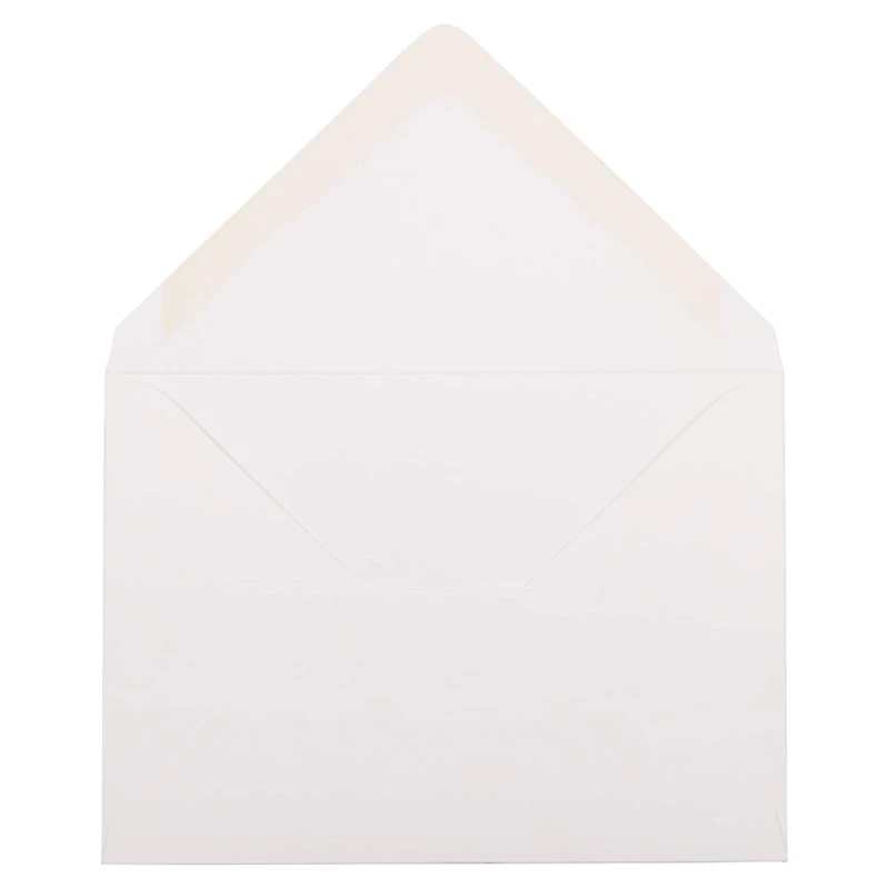 JAM Paper A7 Bright White Laid Strathmore Invitation Envelopes with Euro Flap