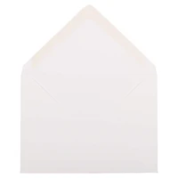JAM Paper A7 Bright White Laid Strathmore Invitation Envelopes with Euro Flap