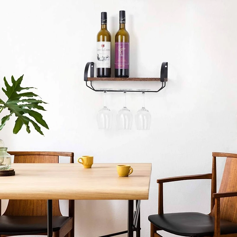 Wall Mounted Wood Wine Rack