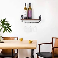 Wall Mounted Wood Wine Rack