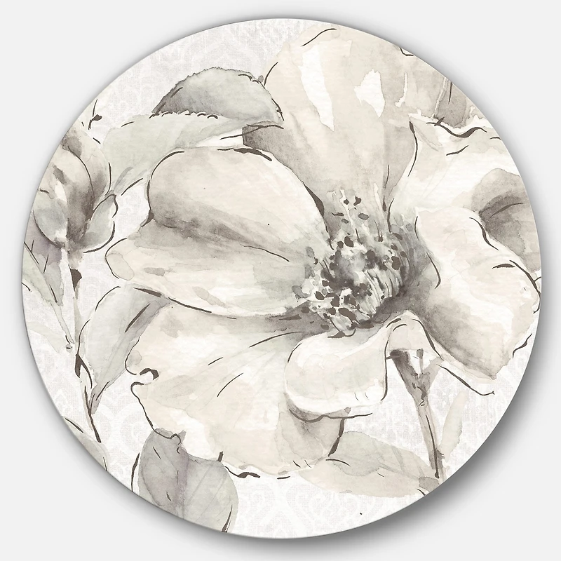 Designart - Indigold Grey Peonies IV