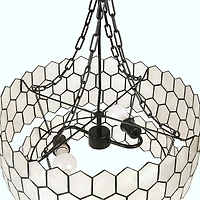 Hello Honey® Capiz 2-Tier Honeycomb Chandelier