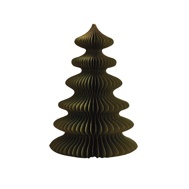 Hello Honey® 15" Green Paper Folding Honeycomb Tree with Gold Glitter