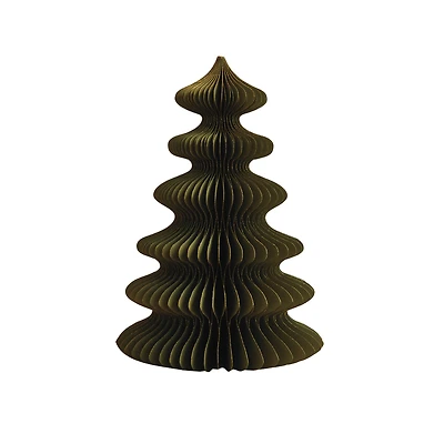 Hello Honey® 15" Green Paper Folding Honeycomb Tree with Gold Glitter