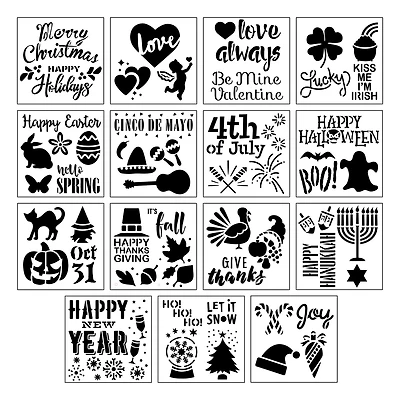 6 Pack: Holidays Stencils by Craft Smart®, 12" x 12"