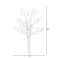 3ft. Artificial White Birch Warm White LED Pre-Lit Branches, 2ct.