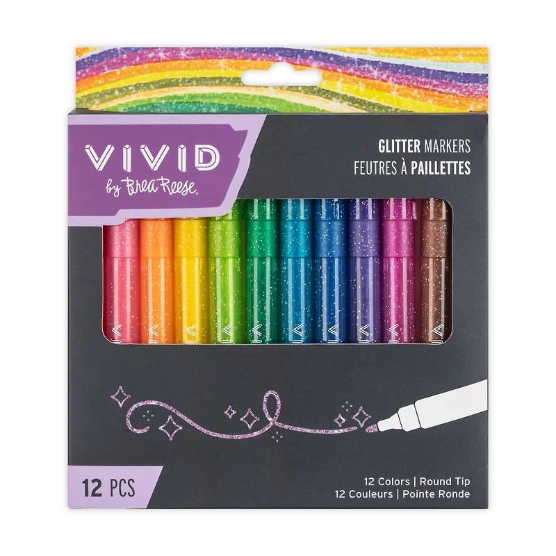 VIVID by Brea Reese® Glitter Markers Set
