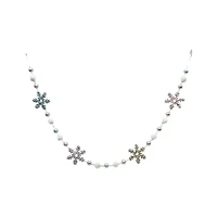 6ft. Blue & Pink Bead & Metallic Snowflake Garland by Ashland®