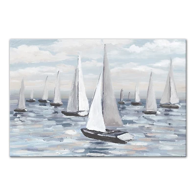 Coastal Sailboats Canvas Wall Art