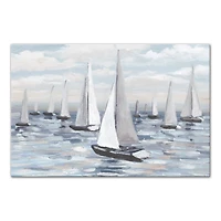 Coastal Sailboats Canvas Wall Art