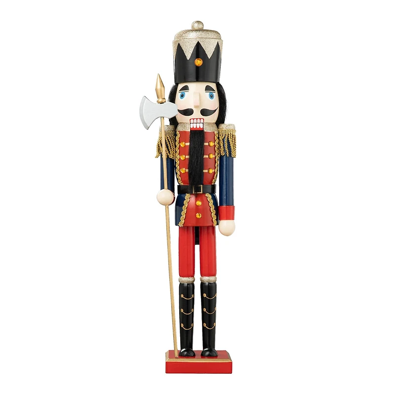 Glitzhome® 24" Wooden Christmas Soldier Nutcracker