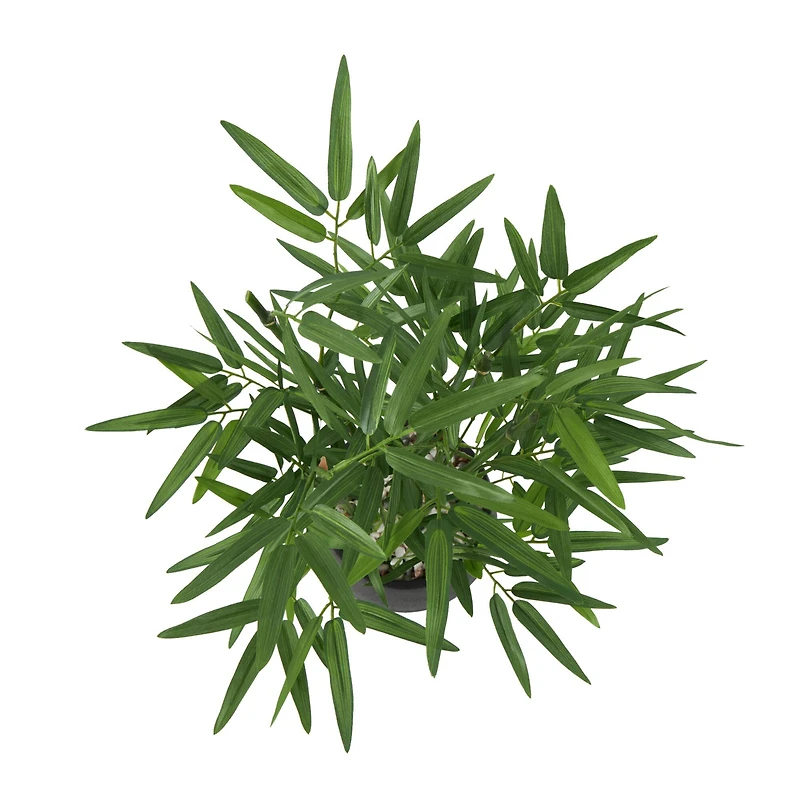 19" Green Foliage Artificial Plant with Black Pot