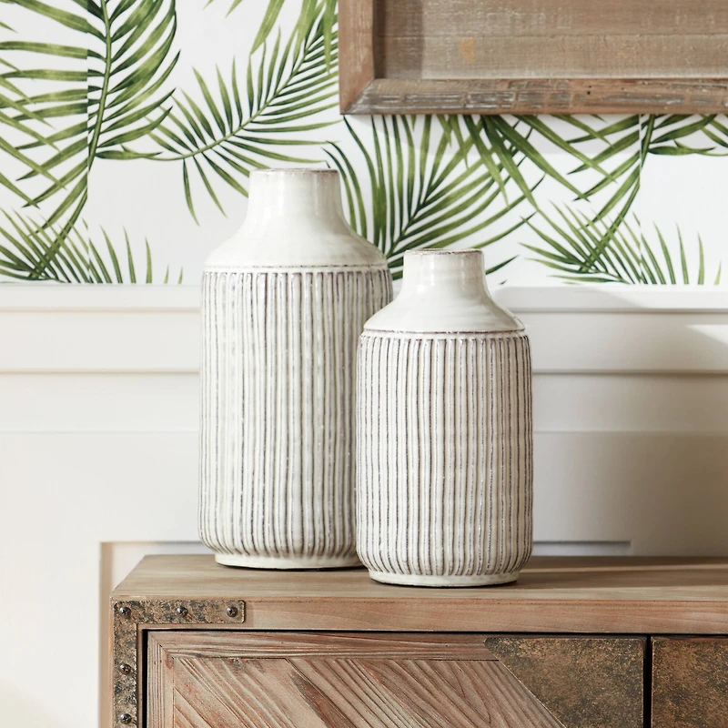 10" Gray Terracotta Vase