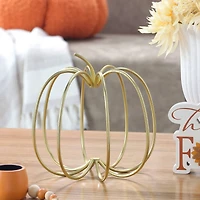 7.5" Gold Metal Pumpkin Tabletop Décor by Ashland®