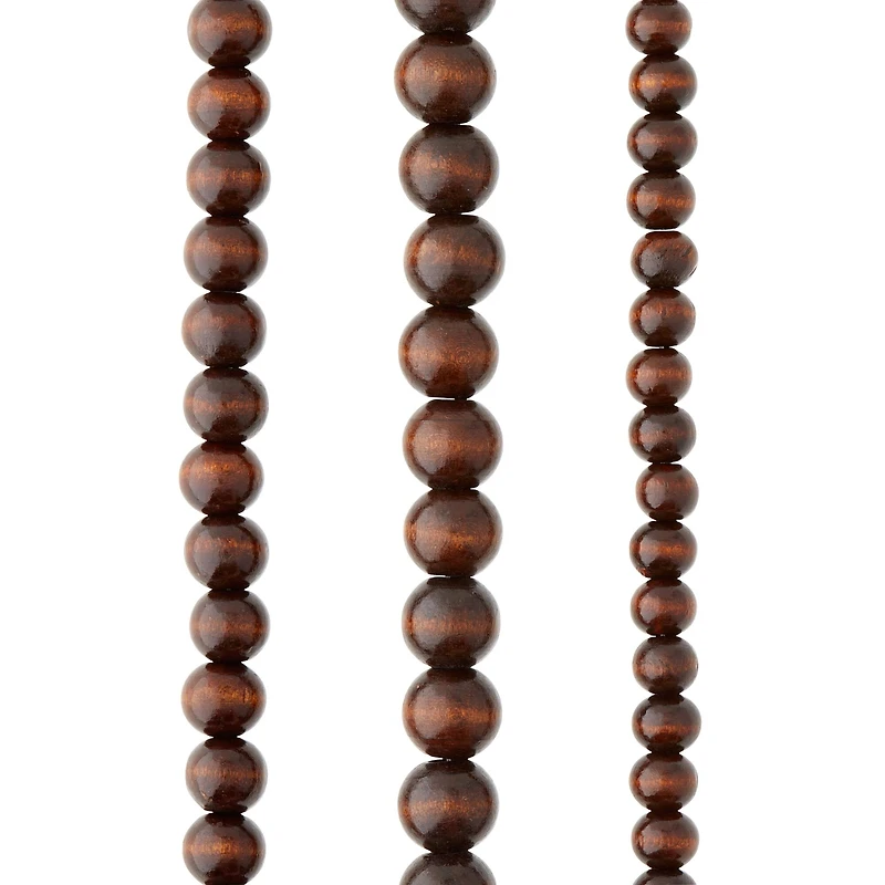 Brown Wood Round Beads by Bead Landing™