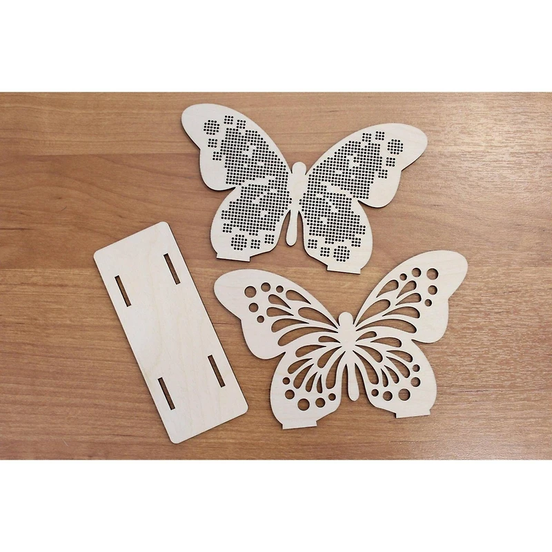 MP Studia Butterfly. Napkin Holder Cross Stitch On Wood Kit