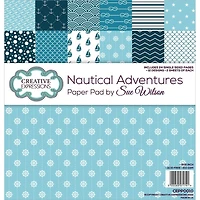Creative Expressions Single-Sided Paper Pad 8" x 8" 24 ct. Nautical Adventure By Sue Wilson