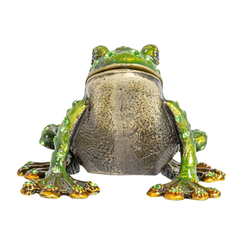 Hello Honey® 3" Green Jeweled Frog Trinket Box
