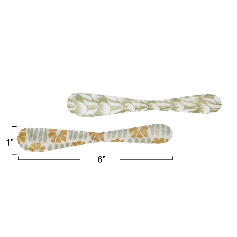 Hello Honey® Floral Enameled Stainless Steel Spreader Set