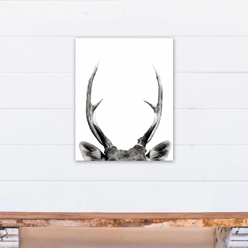 Peeking Deer  16" x 20" Canvas Wall Art