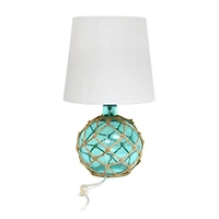 Lalia Home 15" Glass Rope Table Lamp with Shade